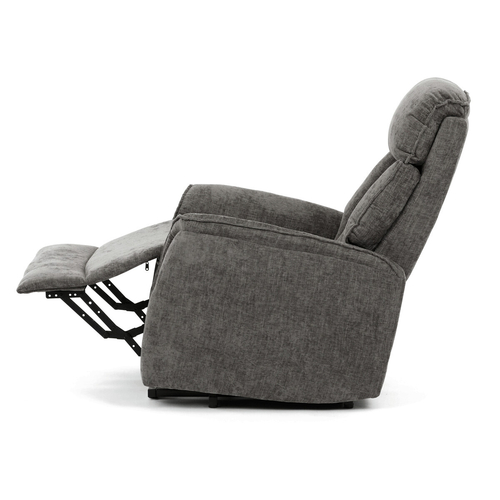 Polohovací křeslo, elektrické kabelové ovládání, šedá, látka, TV-H9727 GREY2