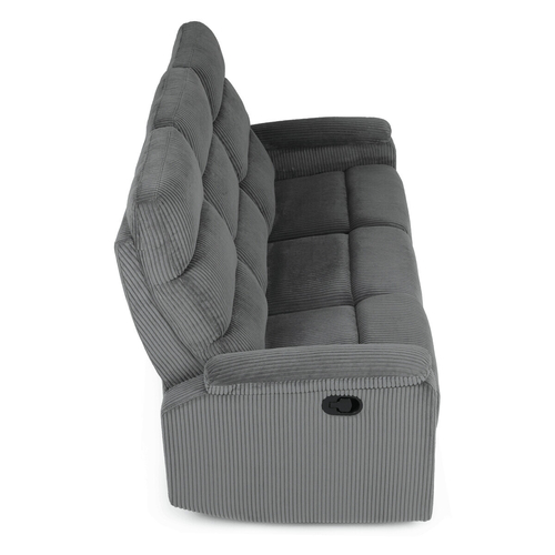 Sedací souprava, polohovací, šedá, manšestrová látka, ASD-C5981 GREY6