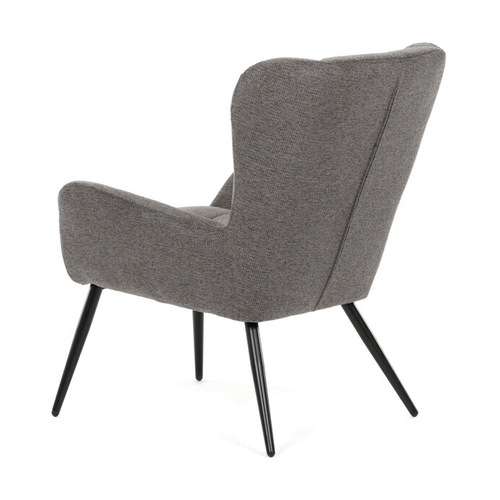 Křeslo ušák, šedá, látka, AK-H9206 GREY2