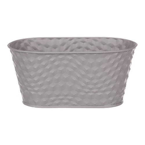 Obal kovový - truhlík, barva šedá