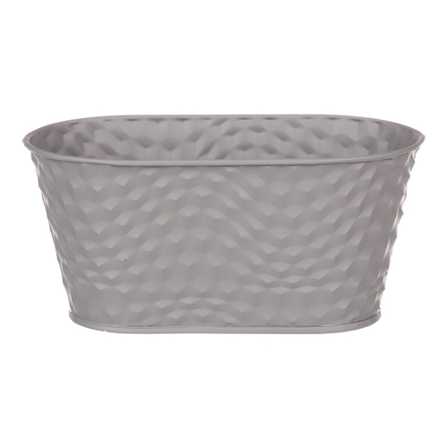 Obal kovový - truhlík, barva šedá