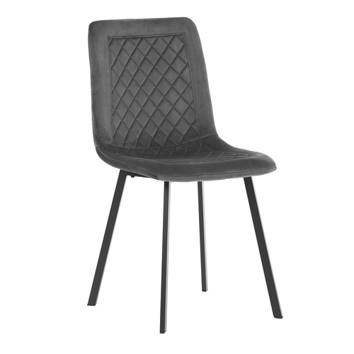 Jídelní židle, šedá, sametová látka, DCL-973 GREY4