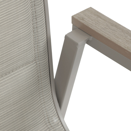 Zahradní židle, hliník, síťovina, béžová, AZC-S1110 GREY