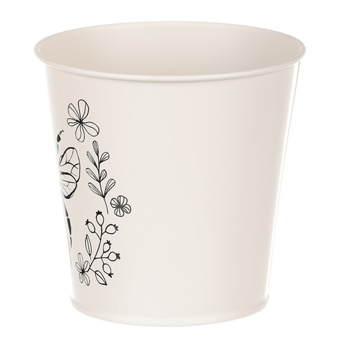 Obal kovový - motiv včelky, barva krémová