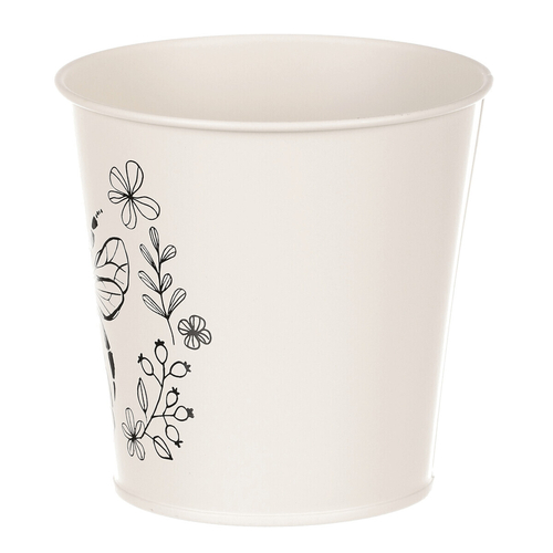 Obal kovový - motiv včelky, barva krémová