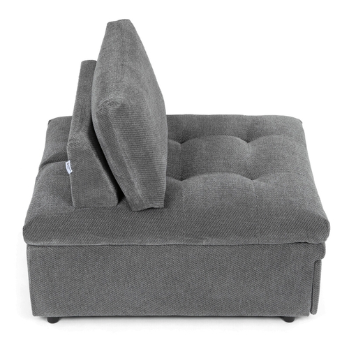 Rozkládací křeslo, šedá, látka, ASB-C3410 GREY2