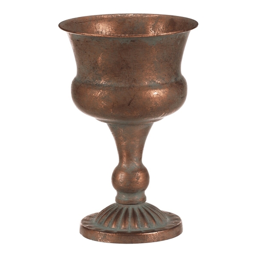 Číše kovová - aranžovací, 25 cm, barva měděná