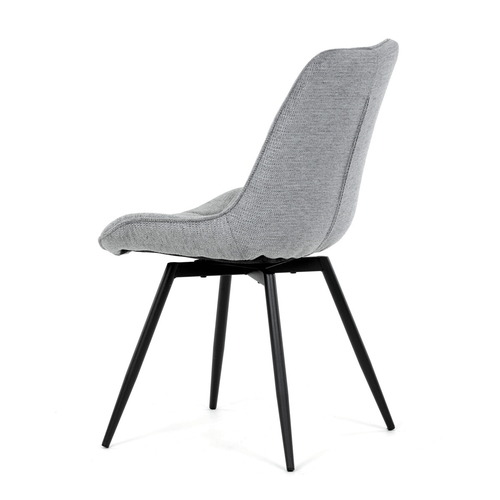 Jídelní židle otočná 180°, šedá, látka, HC-T1130 GREY2