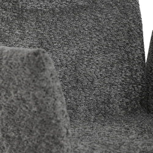 Jídelní židle otočná 180°, šedá, látka bouclé, DCH-W1117 GREY2