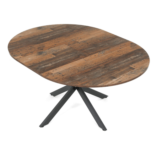Jídelní stůl rozkládací 120-160x120 cm, melamin, old wood, DT-I1120 OLW2
