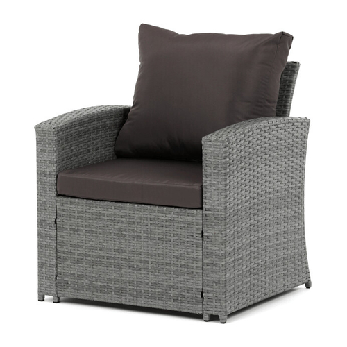 Zahradní sestava, polyratan, šedá, AZ-F1911 GREY