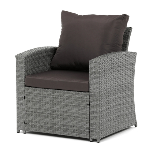 Zahradní sestava, polyratan, šedá, AZ-F1911 GREY