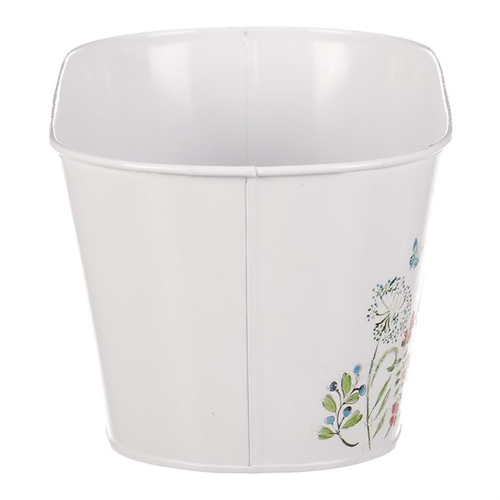 Kovový truhlík, květinový design.