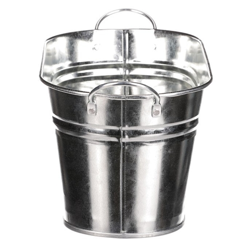 Obal na květiny - truhlík, zinkový, barva stříbrná