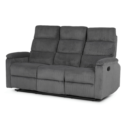 Sedací souprava, polohovací, šedá, manšestrová látka, ASD-C5981 GREY6