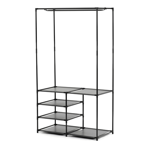 Stojan na šaty, kov, černá, GD-172 BK