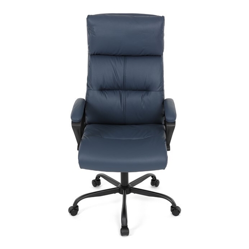 Kancelářské křeslo, houpací mechanismus, modrá ekokůže, KA-Y346 BLUE