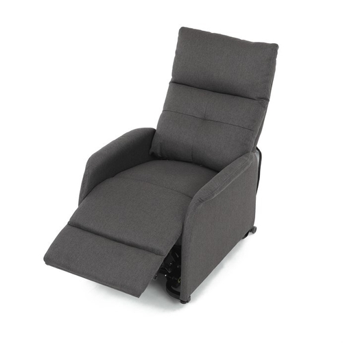Polohovací křeslo, elektrické kabelové ovládání, šedá, látka, TV-5482 GREY2