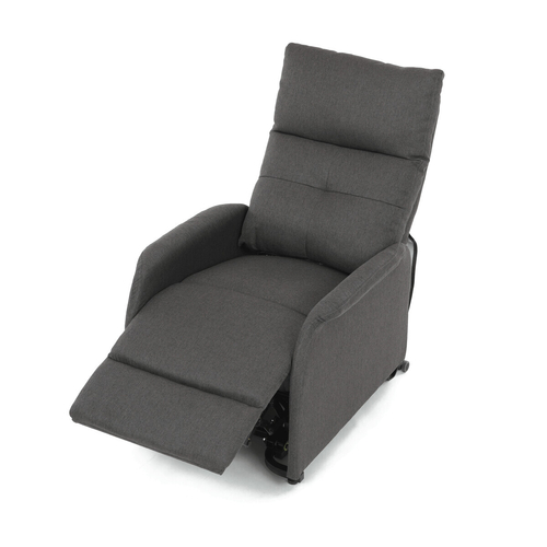 Polohovací křeslo, elektrické kabelové ovládání, šedá, látka, TV-5482 GREY2
