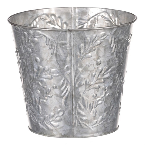 Obal kovový - vzor jmelí, barva stříbrná