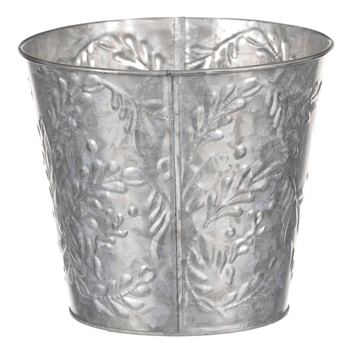 Obal kovový - vzor jmelí, barva stříbrná