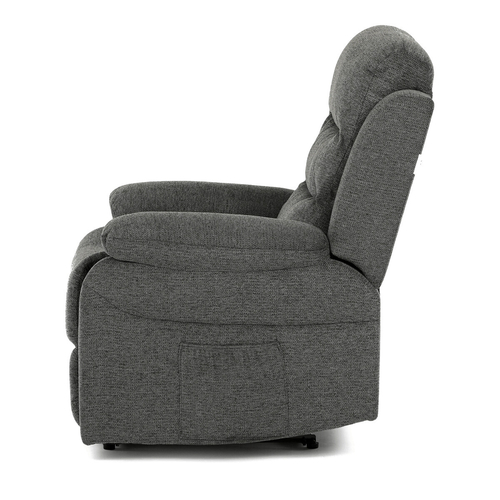 Polohovací křeslo, šedá, látka, TV-4086 GREY2