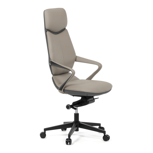 Kancelářské křeslo, houpací mechanismus, šedá ekokůže, KA-T8426 GREY