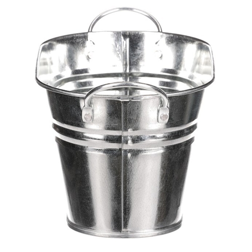 Obal na květiny - truhlík, zinkový, barva stříbrná