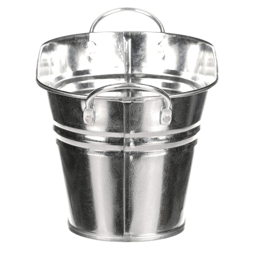 Obal na květiny - truhlík, zinkový, barva stříbrná