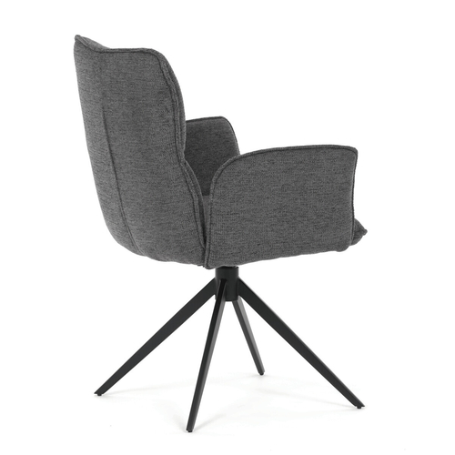 Jídelní židle otočná 360°, šedá, látka, DCH-D1328 GREY2