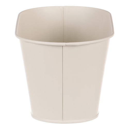 Truhlík kovový - motiv kvetoucího máku, krémový