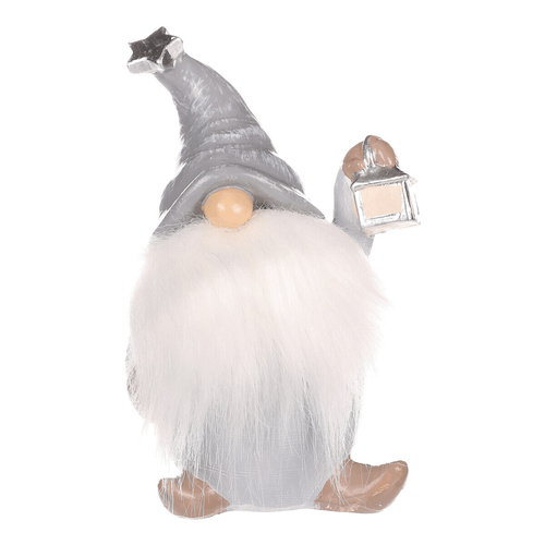 Skřítek - figurka z polyresinu, šedá čepice