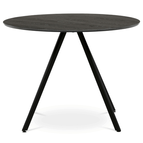 Kulatý jídelní stůl 100x100cm, lamino, šedý dub, HT-R5010 GREY