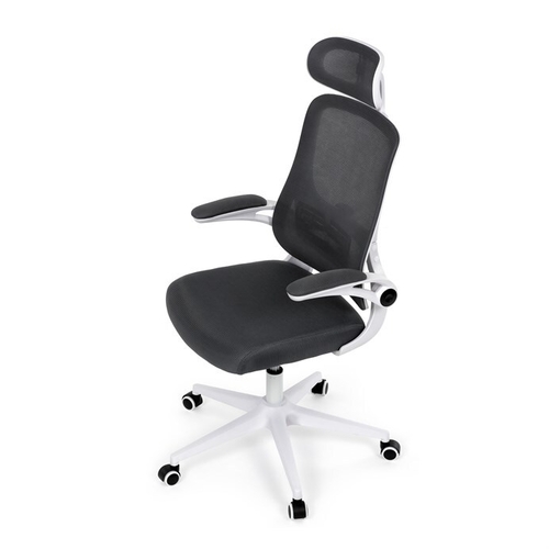 Kancelářská židle, houpací mechanismus, šedá síťovina, KA-Q843 GREY
