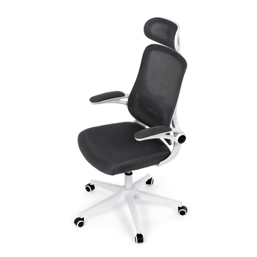 Kancelářská židle, houpací mechanismus, šedá síťovina, KA-Q843 GREY