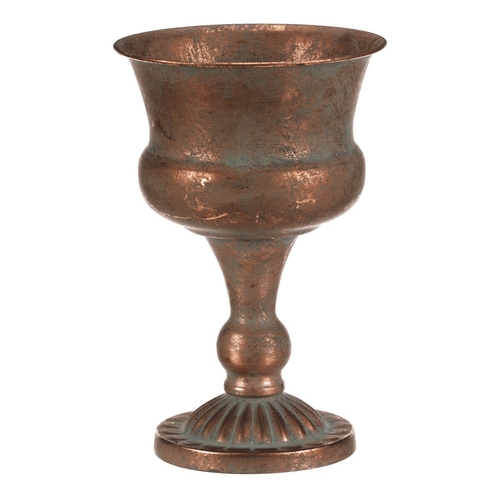 Číše kovová - aranžovací, 25 cm, barva měděná