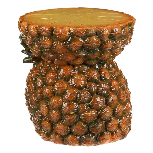 Taburet ananasový - menší, magnesium, barva žluto-oranžová