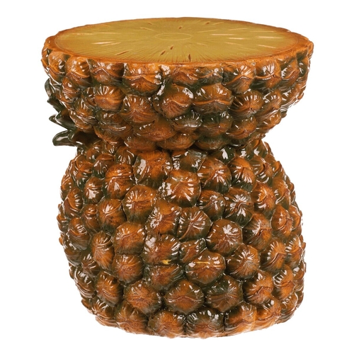 Taburet ananasový - menší, magnesium, barva žluto-oranžová