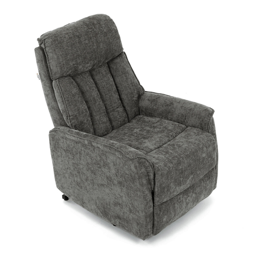Polohovací křeslo, elektrické kabelové ovládání, šedá, látka, TV-H9727 GREY2