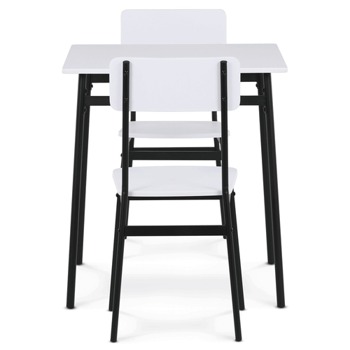 Jídelní set s 2 židlemi, 70x70x76cm, mdf, bílá, AUT-O2121 WT