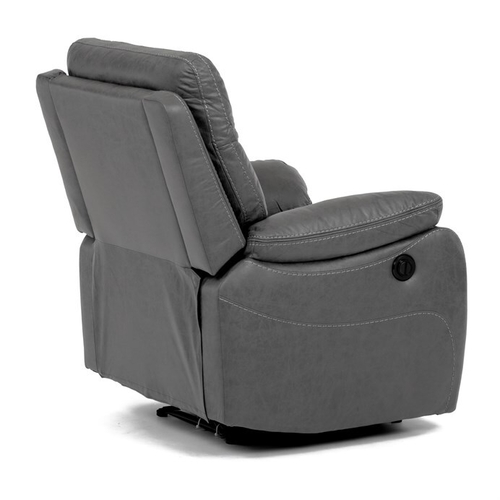 Polohovací křeslo, elektrické zabudované ovládání, šedá, látka vintage, TV-4094 GREY3