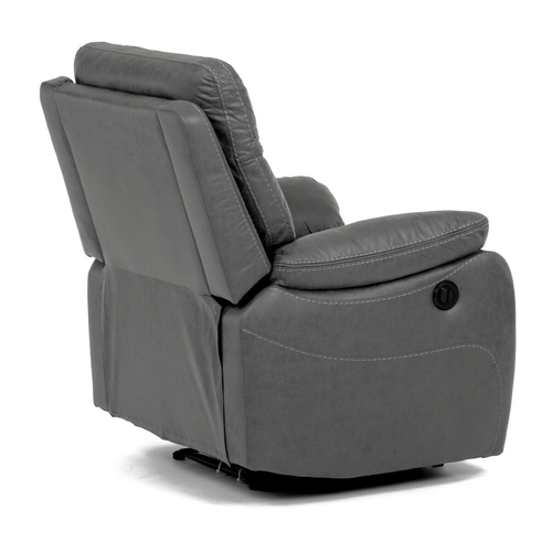 Polohovací křeslo, elektrické zabudované ovládání, šedá, látka vintage, TV-4094 GREY3