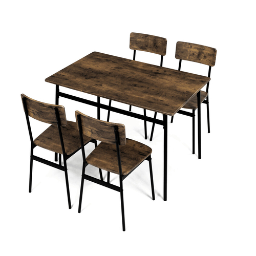 Jídelní set s 4 židlemi, 110x70x76cm, mdf, old wood, AUT-O2155 OLW