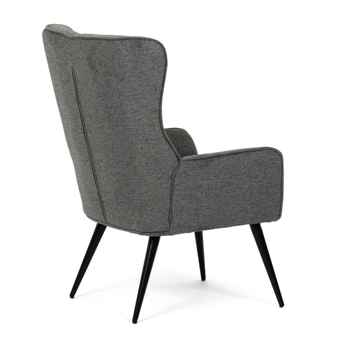 Křeslo ušák, šedá, látka, AK-315 GREY2