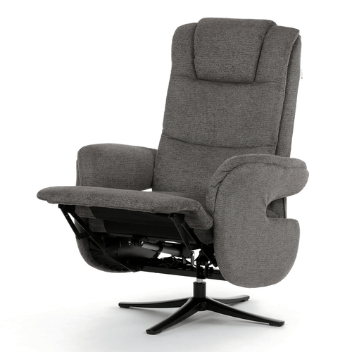 Polohovací křeslo, elektrické zabudované ovládání, funkce zero gravity, šedá, látka, TV-C5590 GREY2