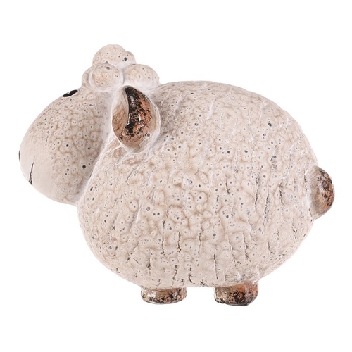 Ovečka - keramická figurka, vel. S, barva krémová