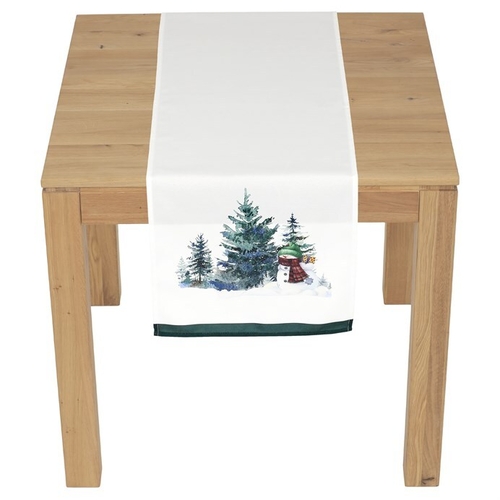 Běhoun - vánoční motiv, 100 % polyester, 40 x 150 cm