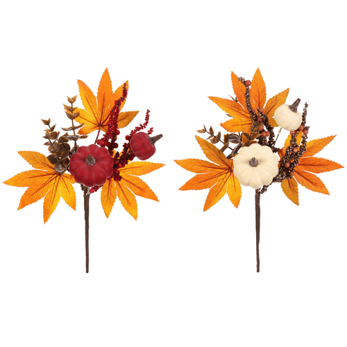 Větev umělá - dýně, bobule a listí, mix 2, cena za 1 ks