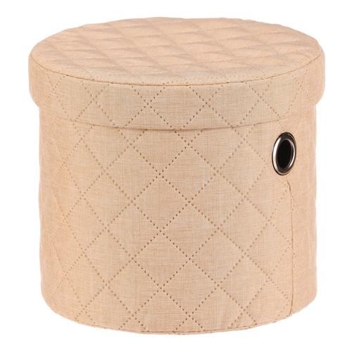 Koš prádelní - látka, kulatý, béžový, cena za sadu 5 ks