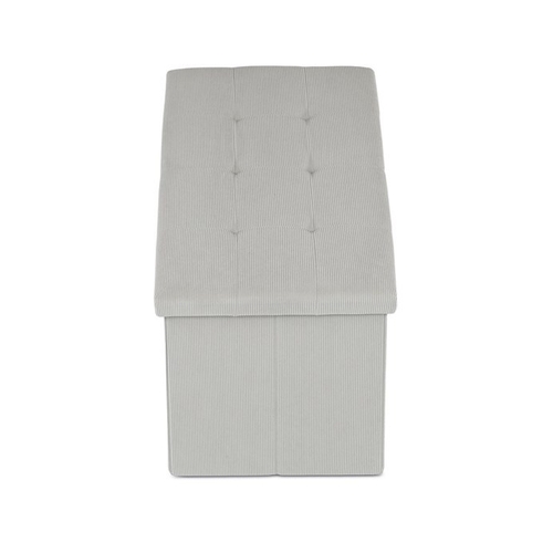 Taburet s úložným prostorem, krémová, manšestrová látka, TAB-472 CRM6